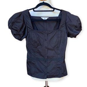 NOA NOA Women's Black Puffy Sleeves Top XS